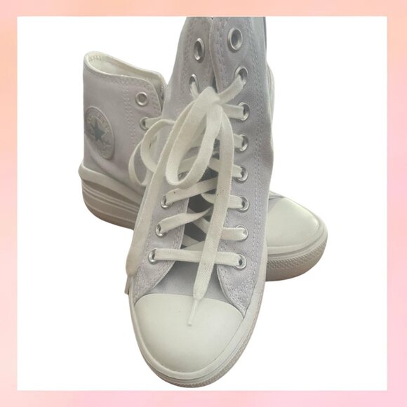 Converse Chuck Taylor All Star High Top Sneakers – White – Size 8.5 - Picture 1 of 6